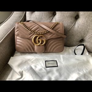 New Gucci Marmont medium matelassé bag.